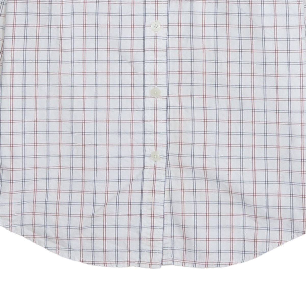 Tommy Hilfiger Jeans Mens White Check Button-Down Shirt Size M