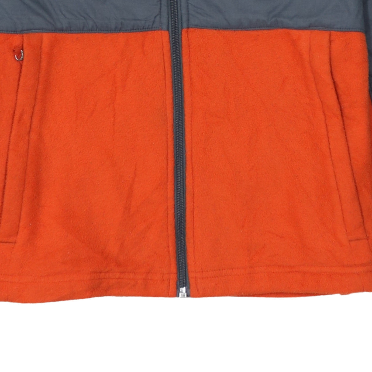 Columbia Mens Orange Grey Full Zip Fleece Jacket Size S Outdoor