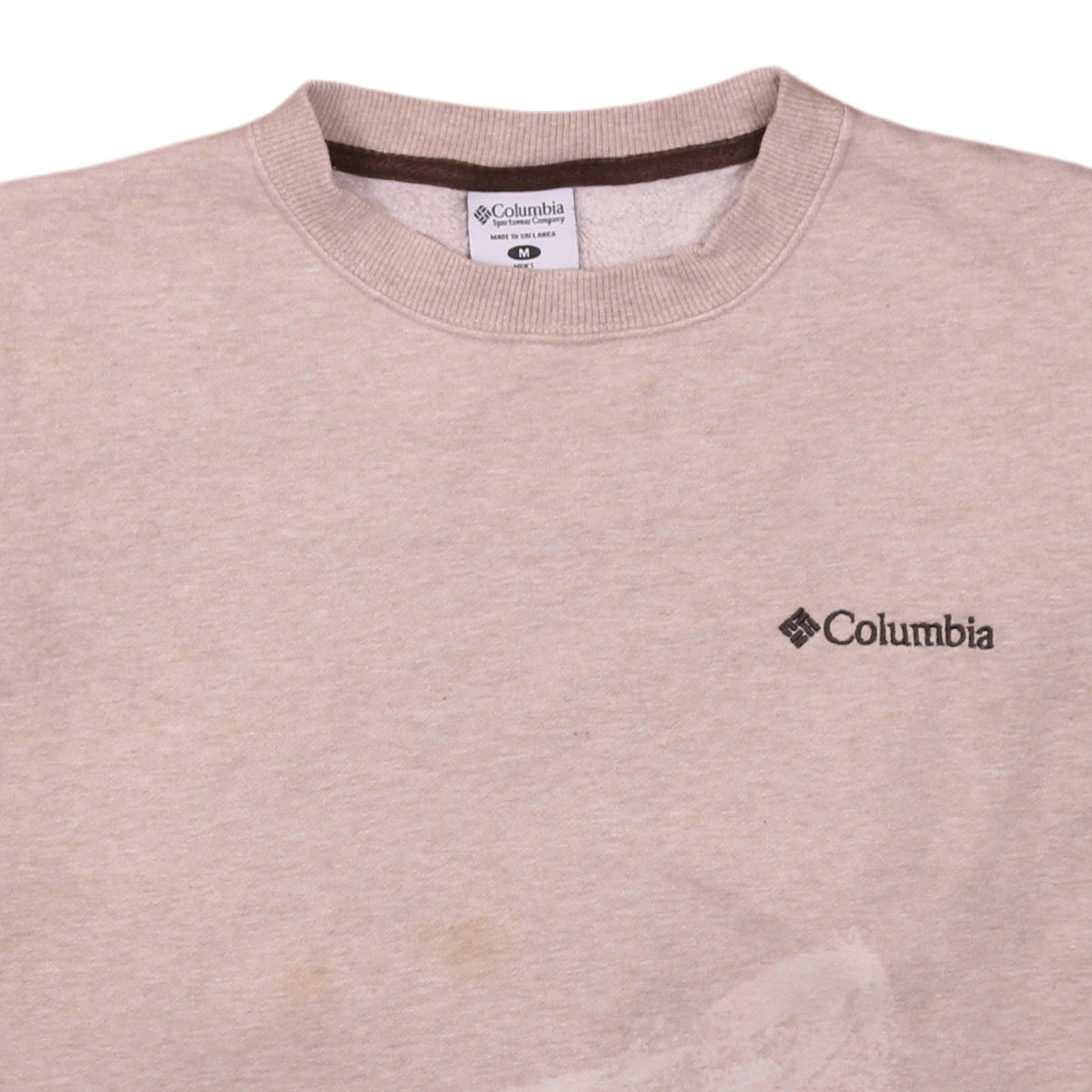 Columbia Men's Beige Pullover Crew Neck Sweatshirt Size M