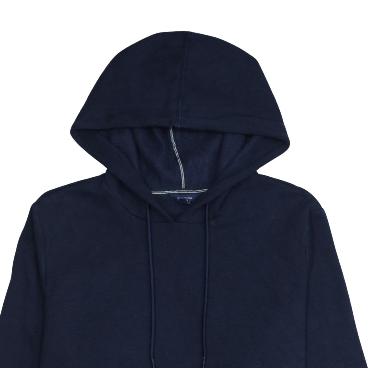 Nautica Women’s Navy Blue Hooded Pullover Sweatshirt XL Cotton Blend