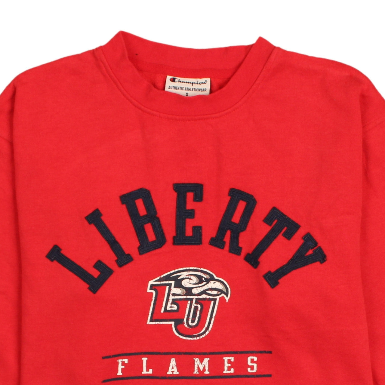 Champion Men's Red Liberty Flames Pullover Sweatshirt Size S