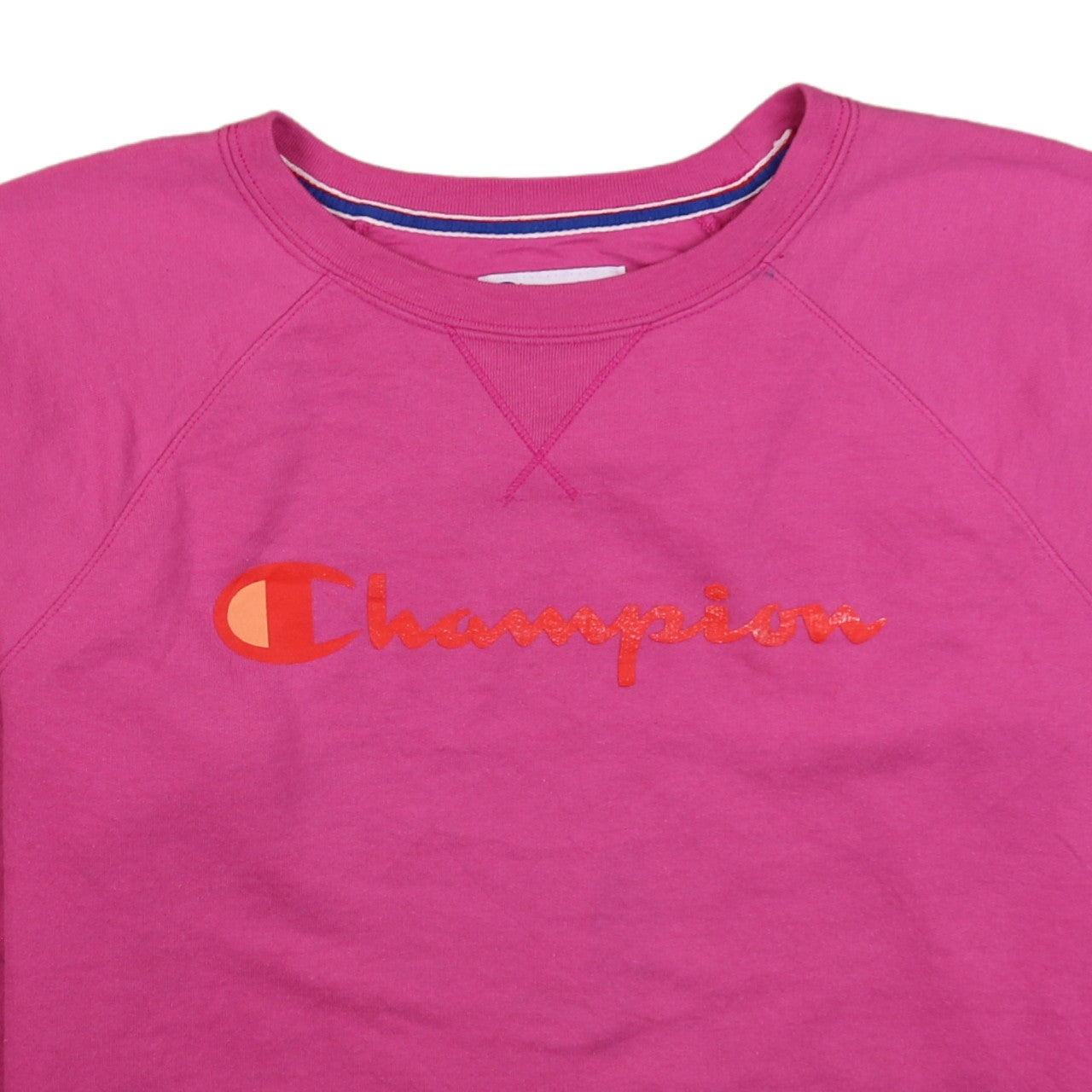 Champion Women's Pink Cotton Logo Sweatshirt Size L