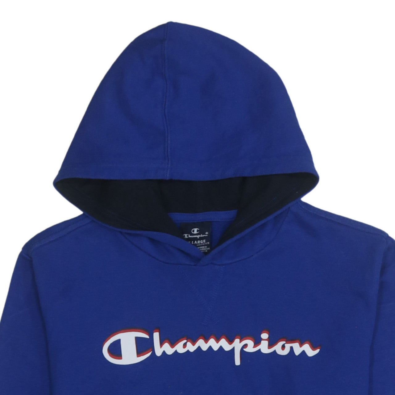 Champion Boys Blue Pullover Hoodie 15-16 Years Logo Fleece Sweatshirt