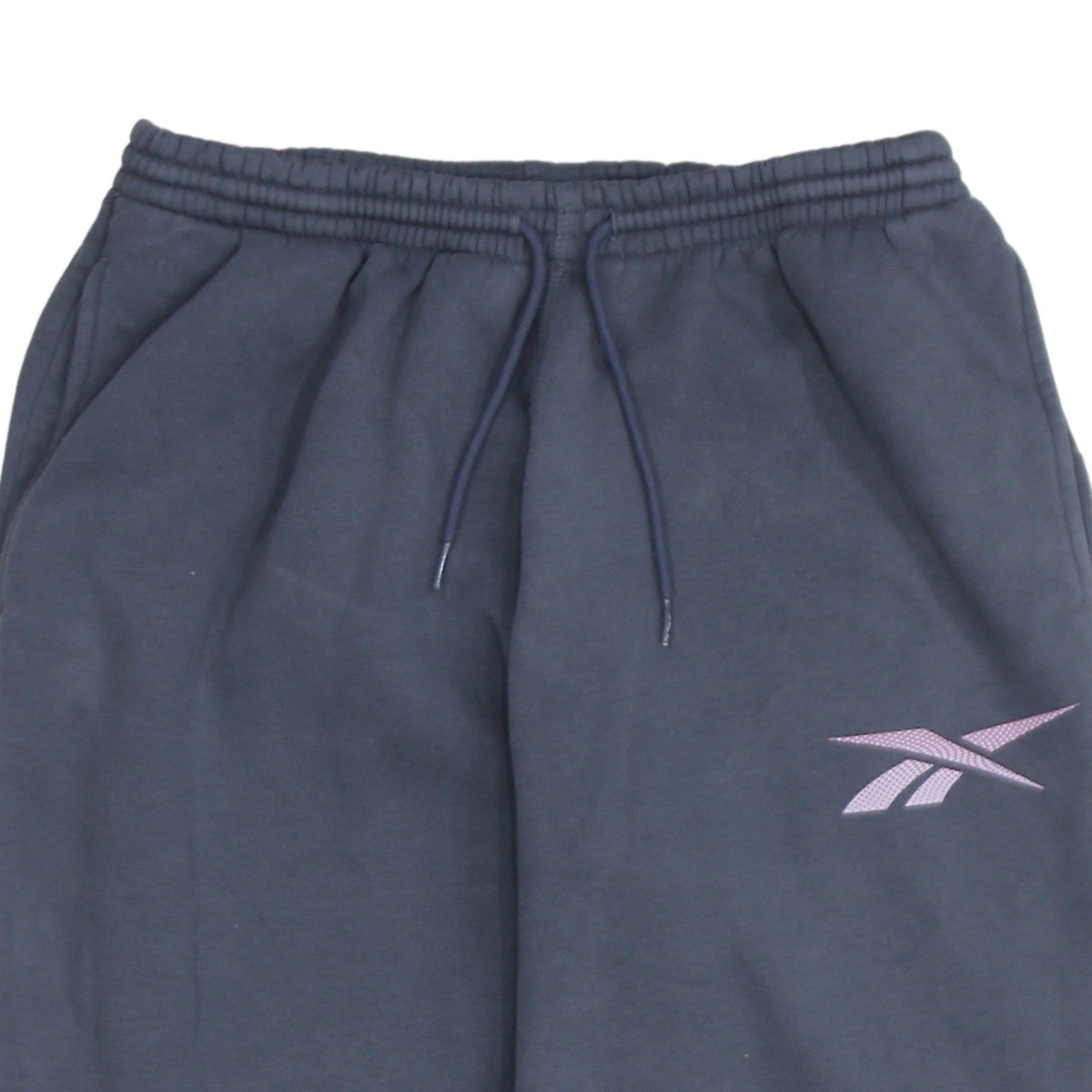 Reebok Women Blue L Fleece Sweatpants Activewear Trousers
