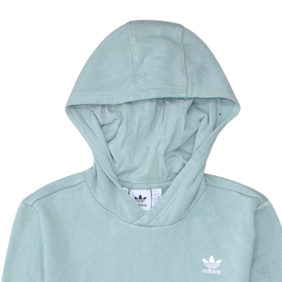 Adidas Boys Green Pullover Hoodie 13-14 Years Classic Logo Sweatshirt