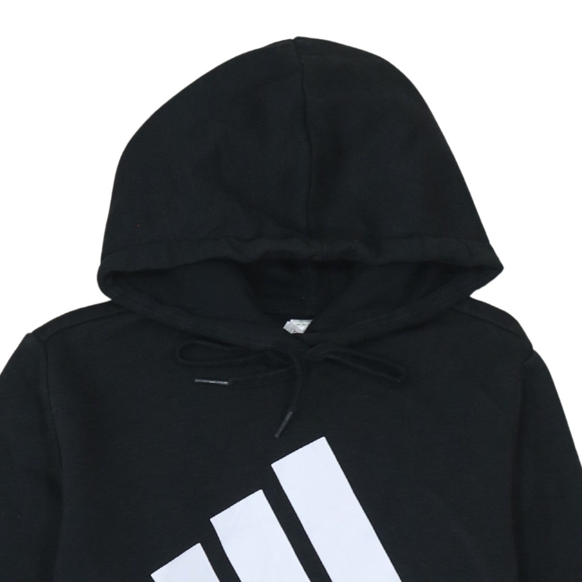 Adidas Womens Black Pullover Hoodie Size M 12-14 Logo Print