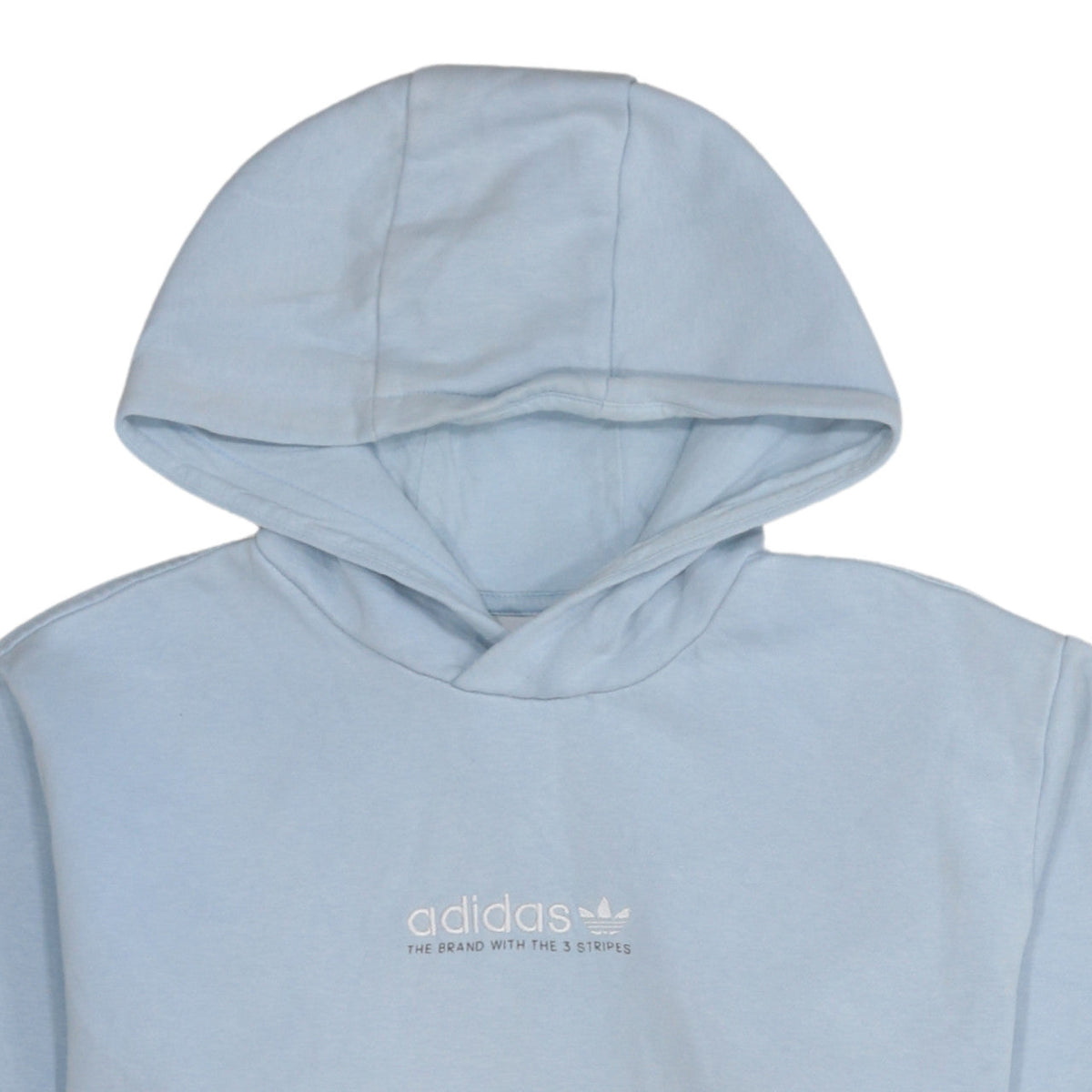 Adidas Mens Blue Pullover Hoodie Medium Classic Logo Cotton Blend