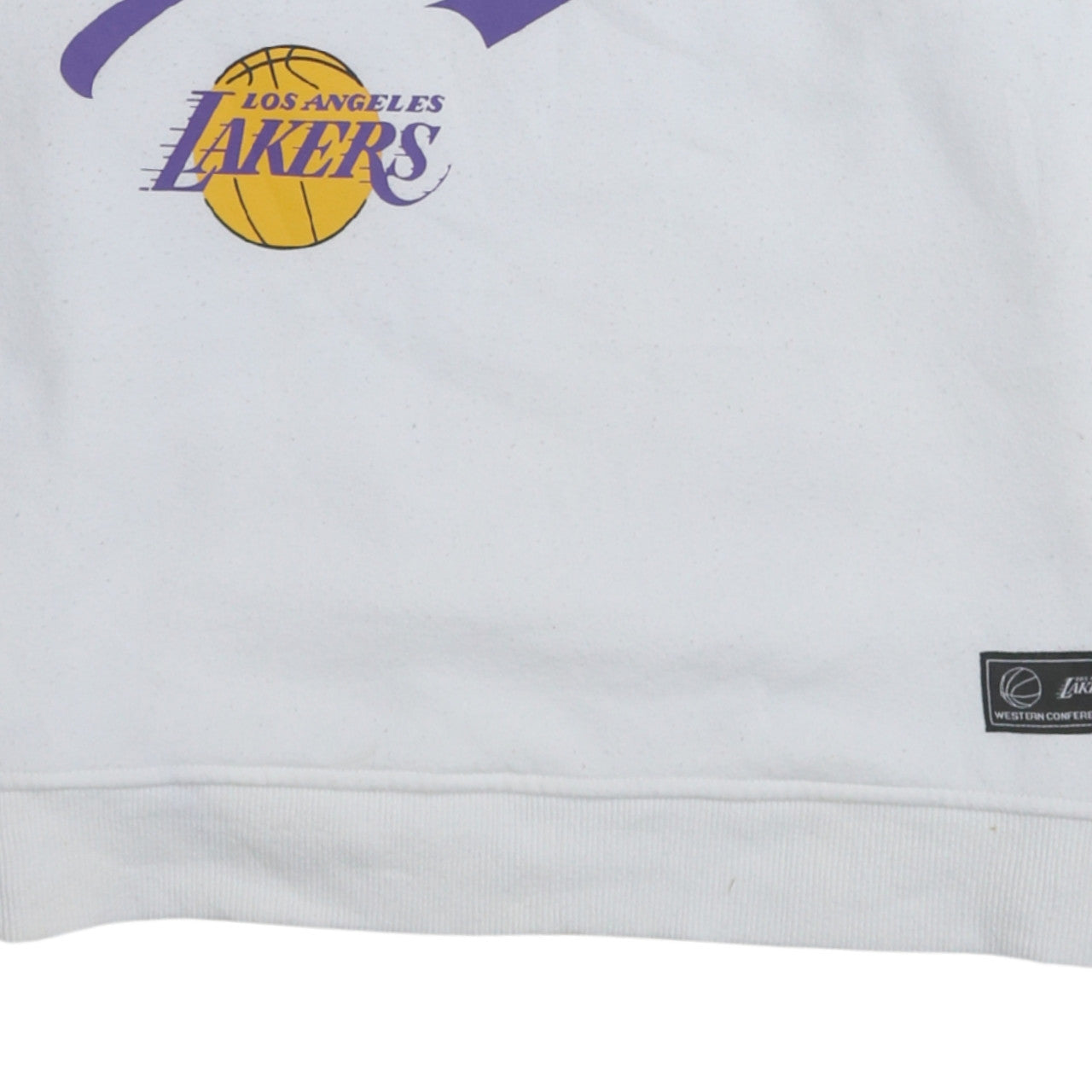 NBA Los Angeles Lakers White Sweatshirt Womens Small Crew Neck Pullover