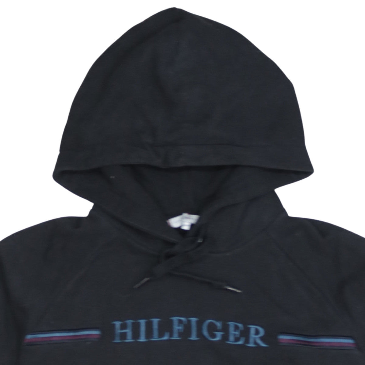 Tommy Hilfiger Men's Black XS Pullover Hoodie Embroidered Logo