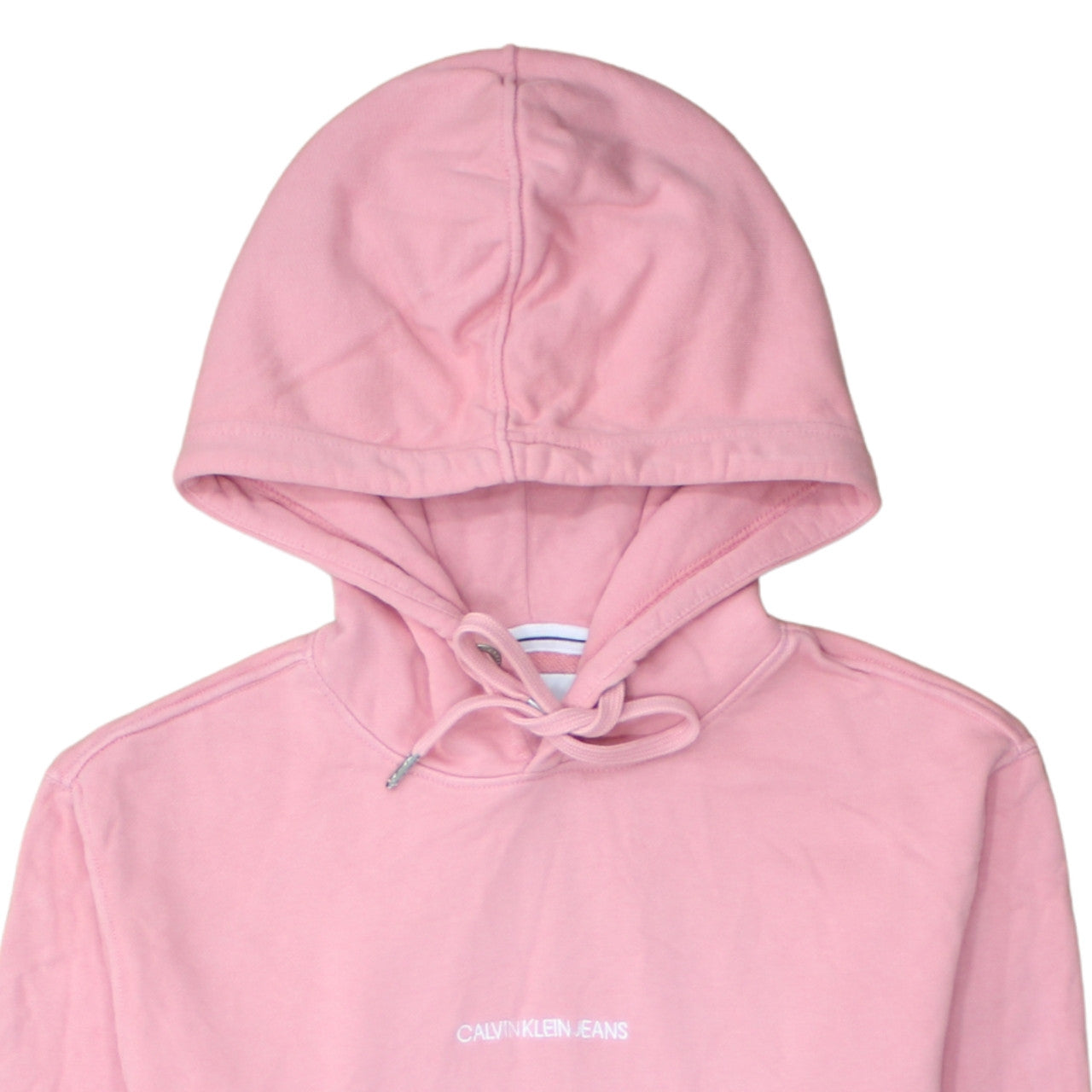 Calvin Klein Jeans Womens Pink Pullover Hoodie Small Cotton