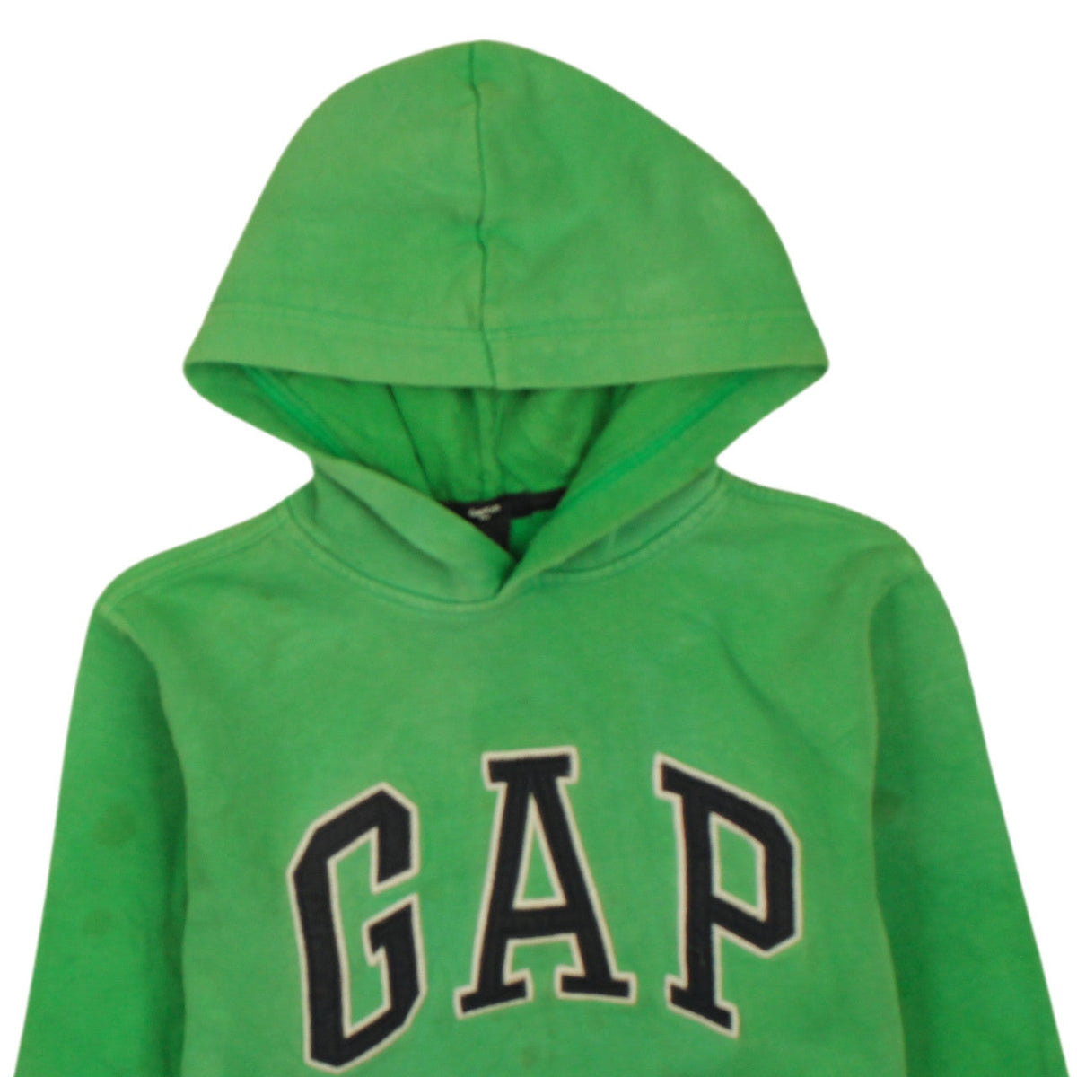 Gap Boys Green Pullover Hoodie 12 Years Fleece Lined Logo Sweatshirt