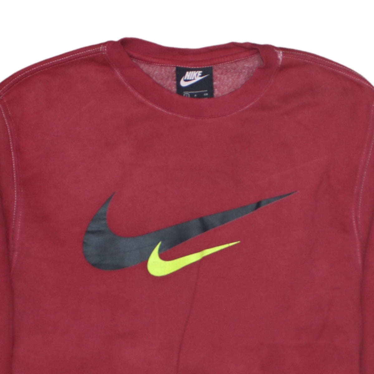 Nike Men's Red Graphic Logo Pullover Sweatshirt Size S