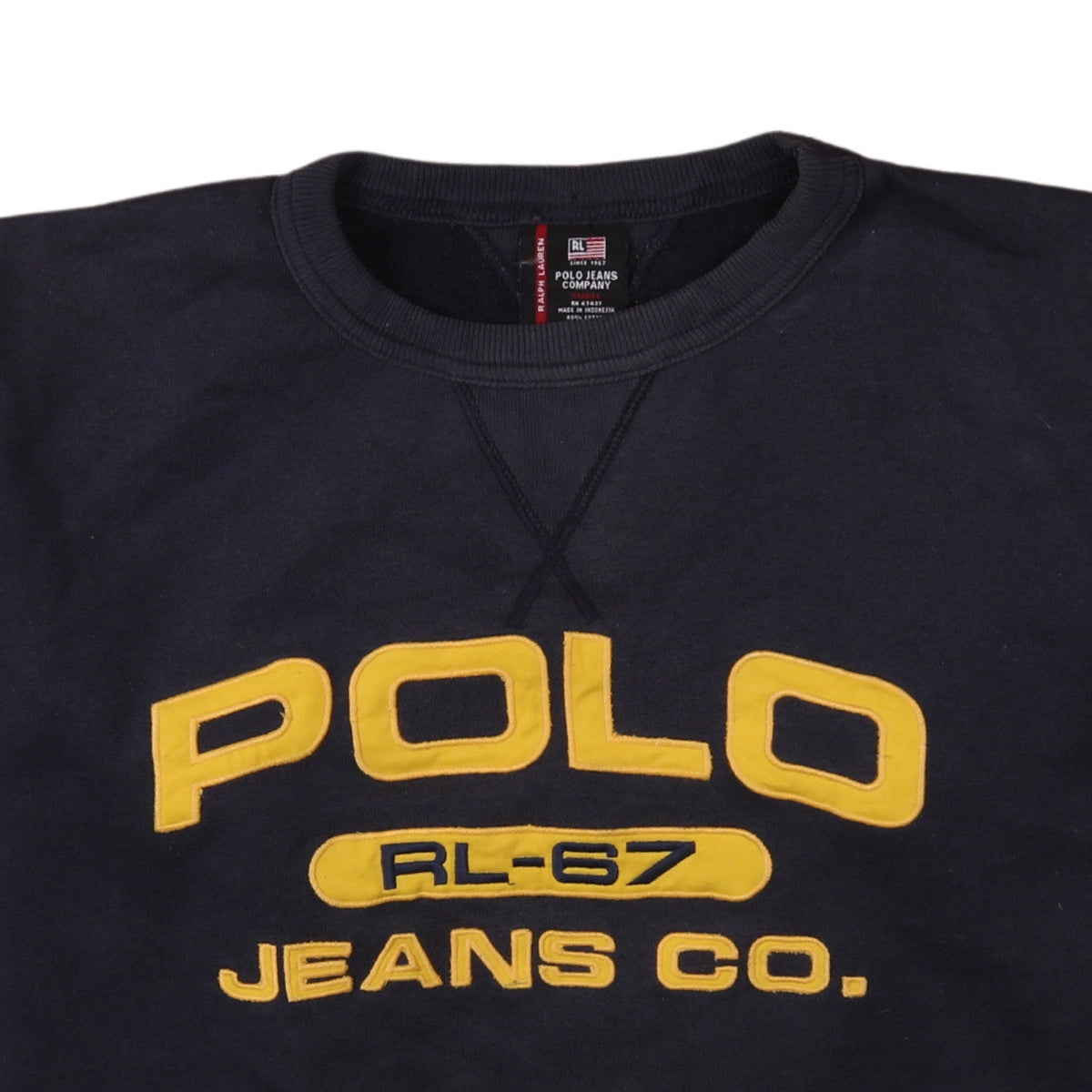 Ralph Lauren Polo Jeans Co Navy Blue Men's Small Crew Neck Sweatshirt