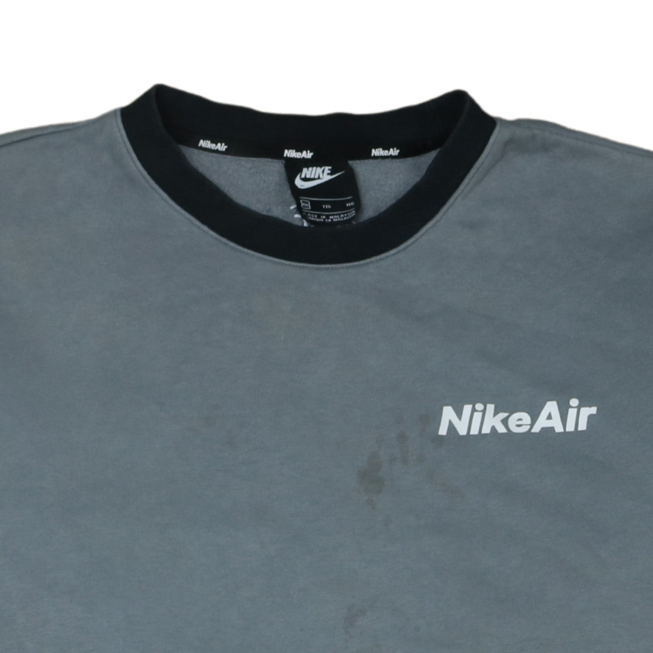 Nike Air Men's Grey 2XL Pullover Sweatshirt Crew Neck Fleece