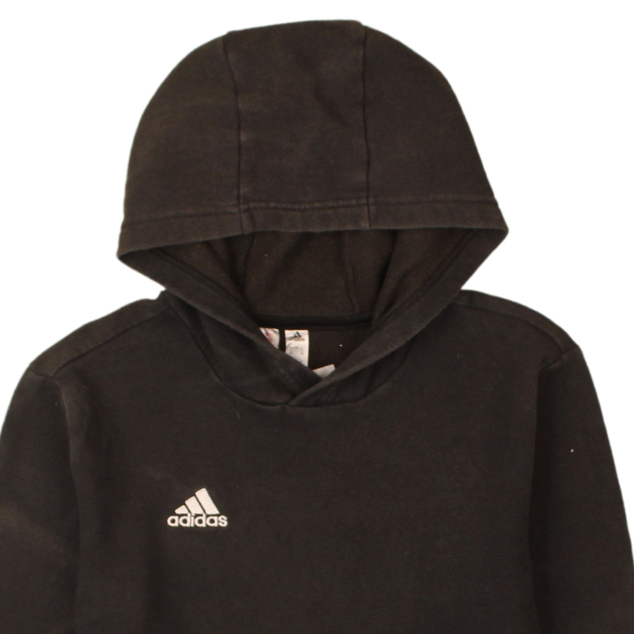 Adidas Boys Black Pullover Hoodie 14 Years Fleece Regular Fit