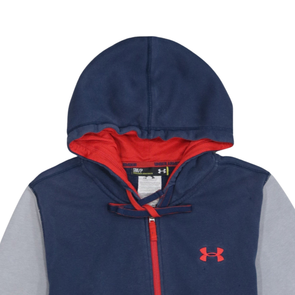 Under Armour Men Blue Full Zip Hoodie S Sports Training Fleece