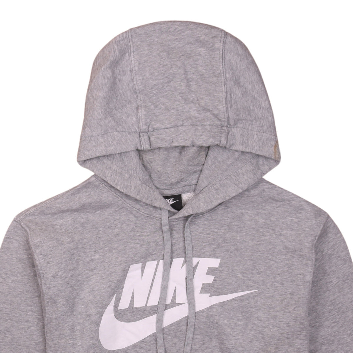 Nike Men's Grey Pullover Hoodie Medium Logo Fleece Sweatshirt