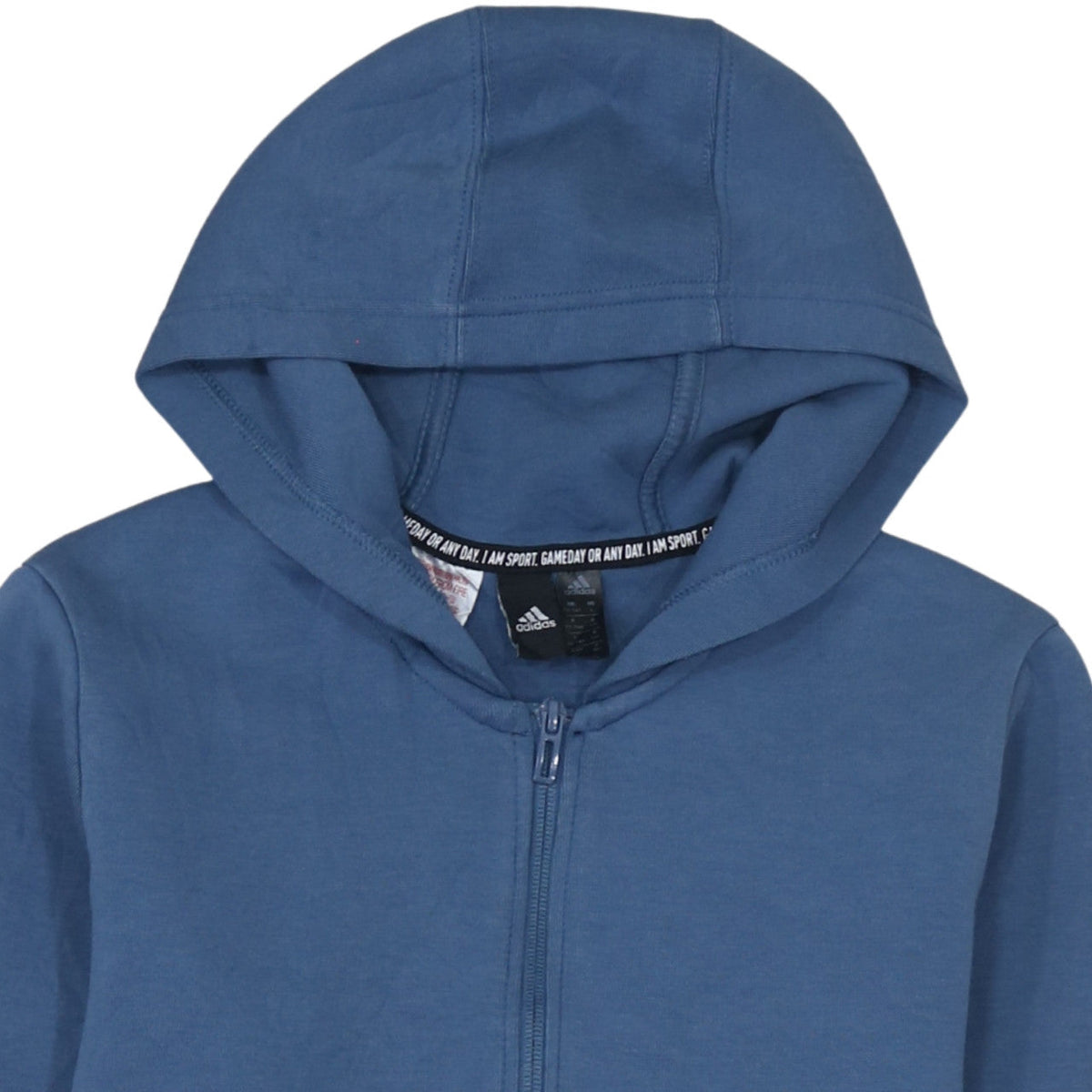 Adidas Boys Blue Full Zip Hoodie 13-14 Years Sportswear Fleece
