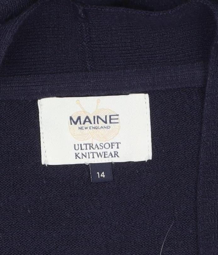 Maine New England Women's Blue Size 14 Open Front Knit Cardigan