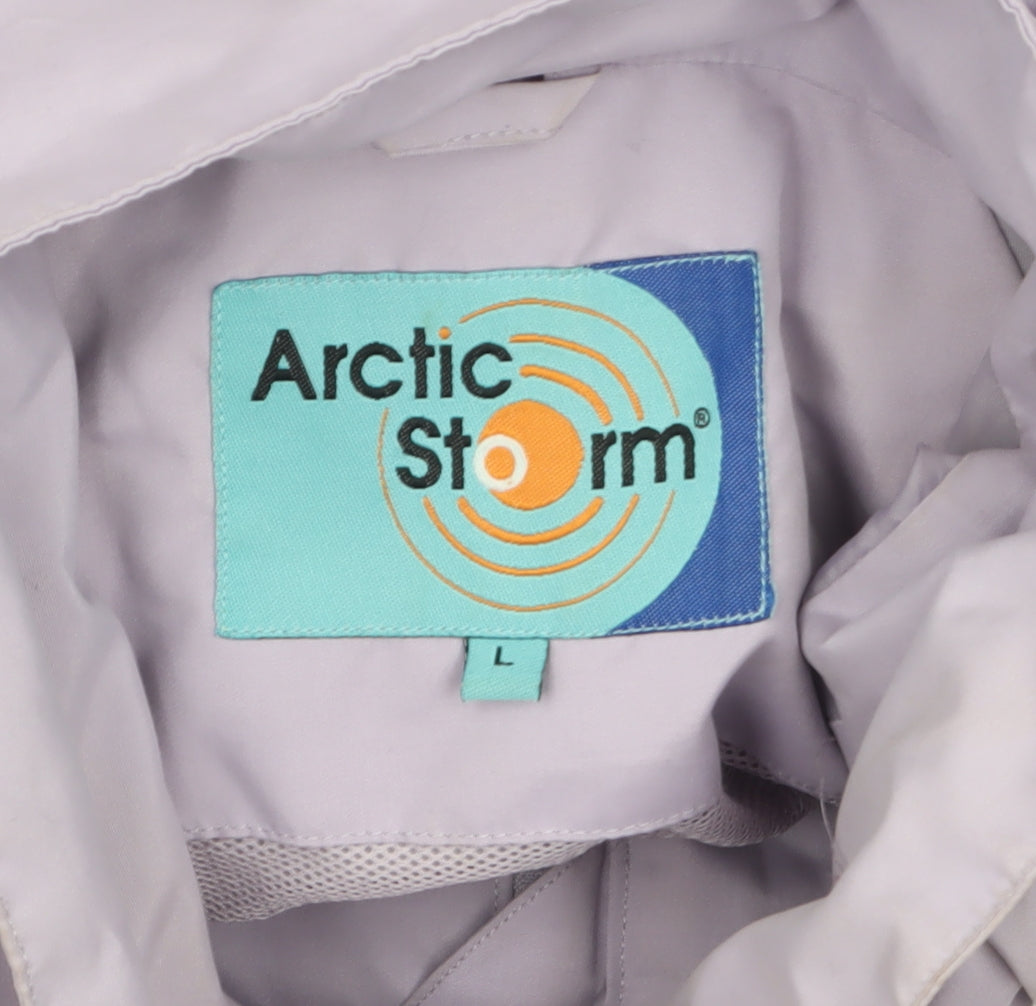 Arctic Storm Women’s Purple Waterproof Hooded Rain Jacket L