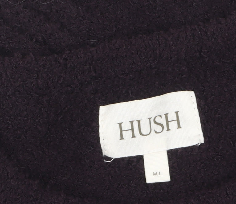 Hush Women's Black M Pullover Knit Jumper Relaxed Fit