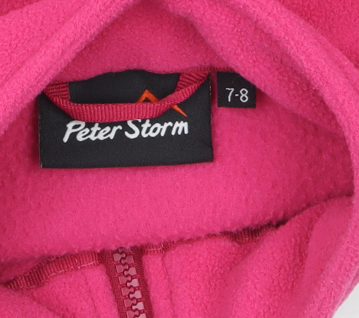 Peter Storm Girls Pink Fleece Full Zip Jacket 7-8 Years