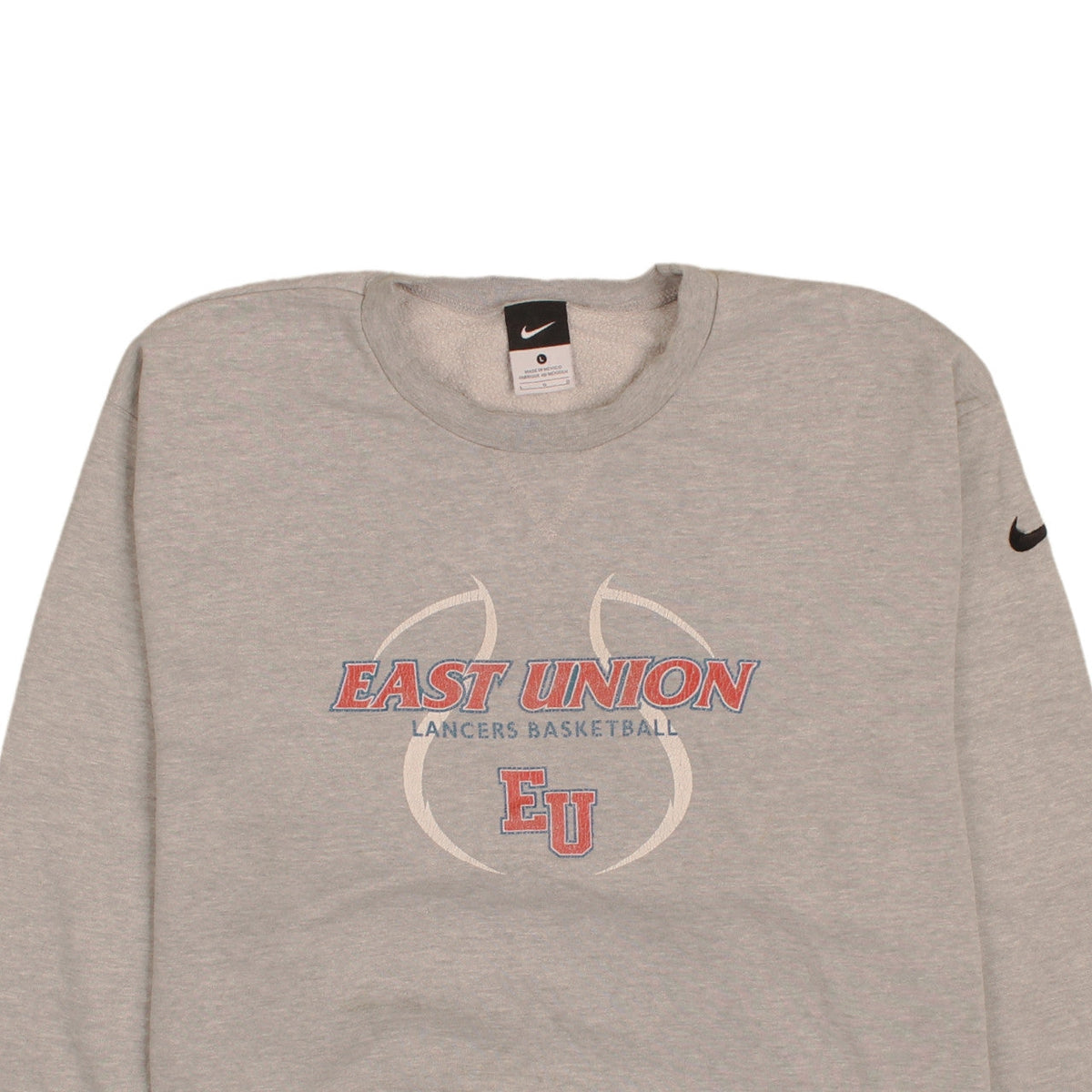 Nike Mens Grey East Union Basketball Sweatshirt L Pullover