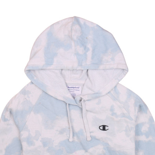 Champion Womens Blue Tie Dye Pullover Hoodie Size S