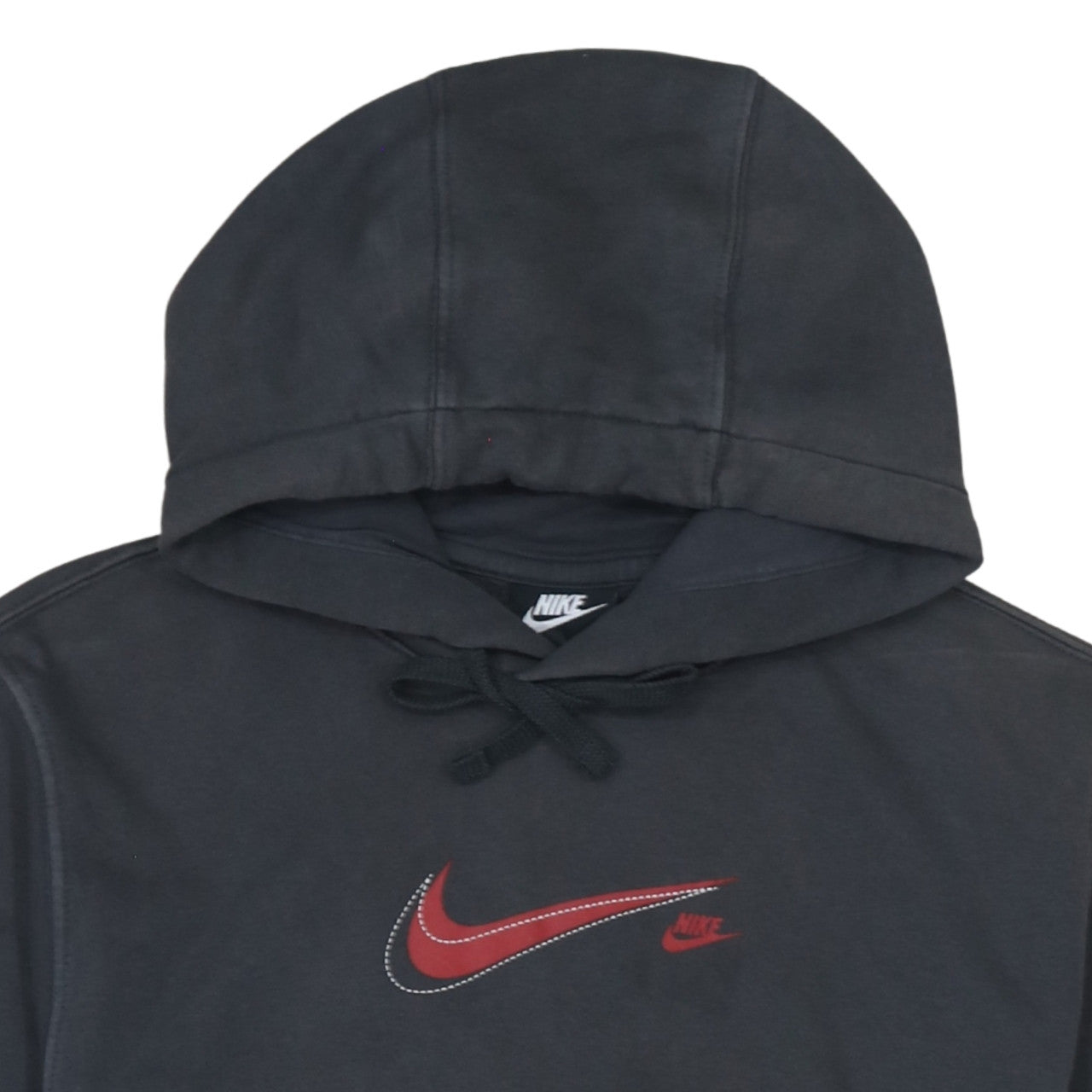 Nike Men Black Pullover Hoodie S Logo Fleece Sweatshirt
