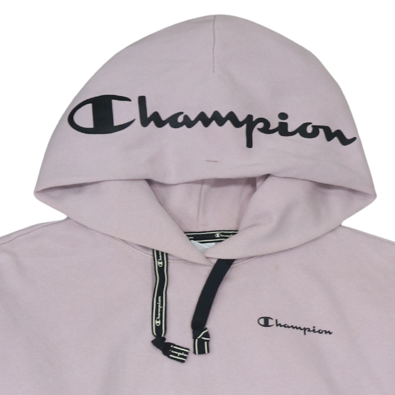 Champion Girls Pink Logo Pullover Hoodie Size L Fleece Cotton Blend