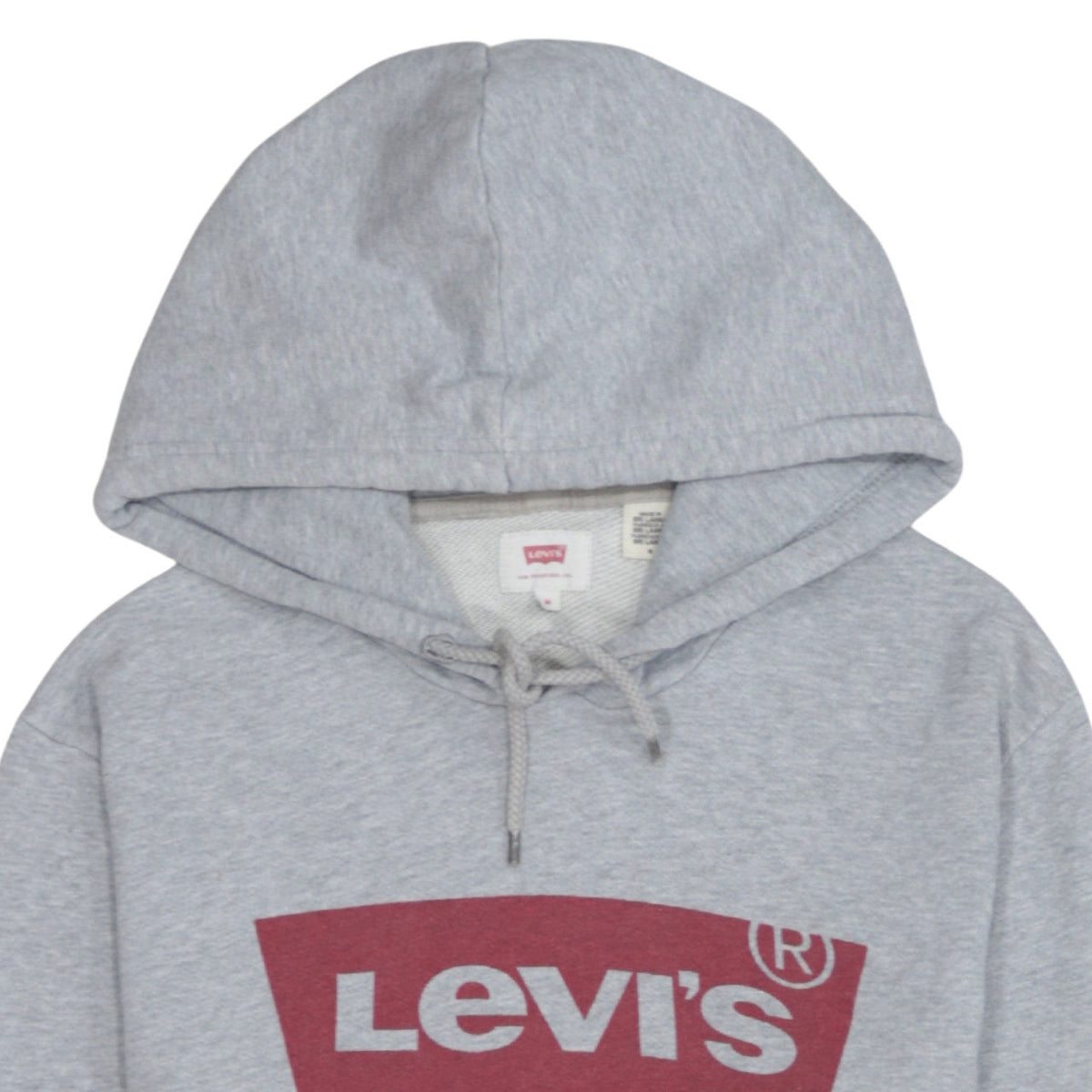 Levi's Men's Grey Logo Pullover Hoodie M Regular Fit