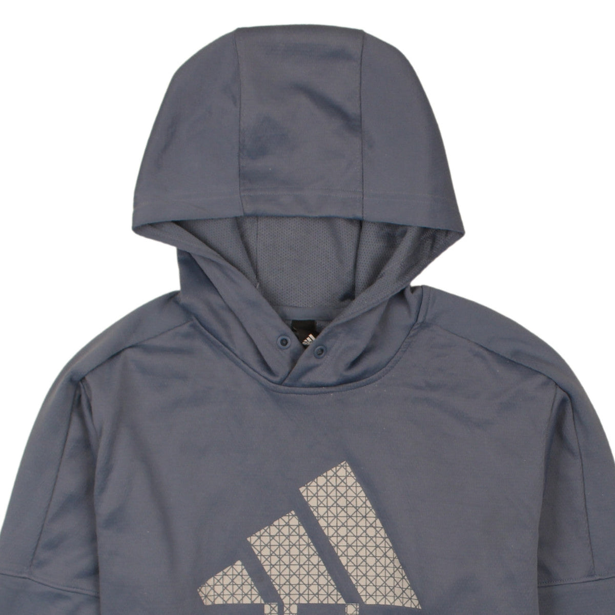Adidas Men Blue Pullover Hoodie L Sports Logo Graphic