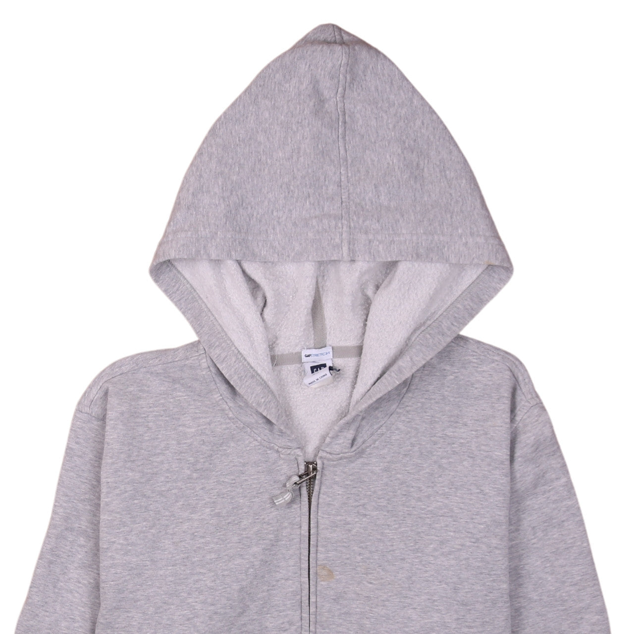 GAP Men's Grey Full Zip Hoodie XL Fleece Cotton Blend