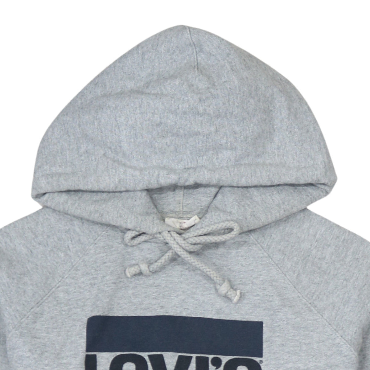 Levi's Men's Grey Pullover Hoodie Medium Logo Fleece Jumper