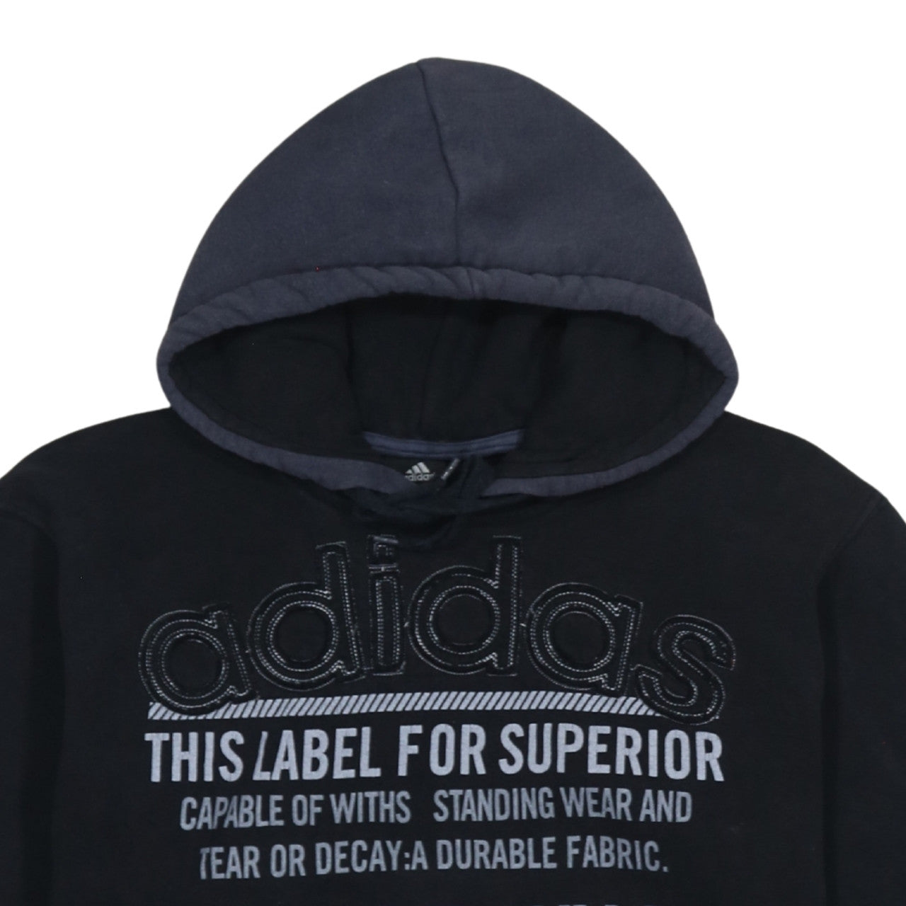 Adidas Mens Black Pullover Hoodie M Sports Fleece Sweatshirt