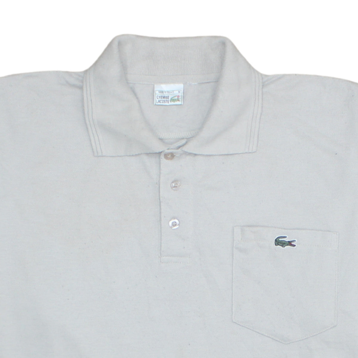 Vintage Lacoste Men's Beige Short Sleeve Cotton Polo Shirt M