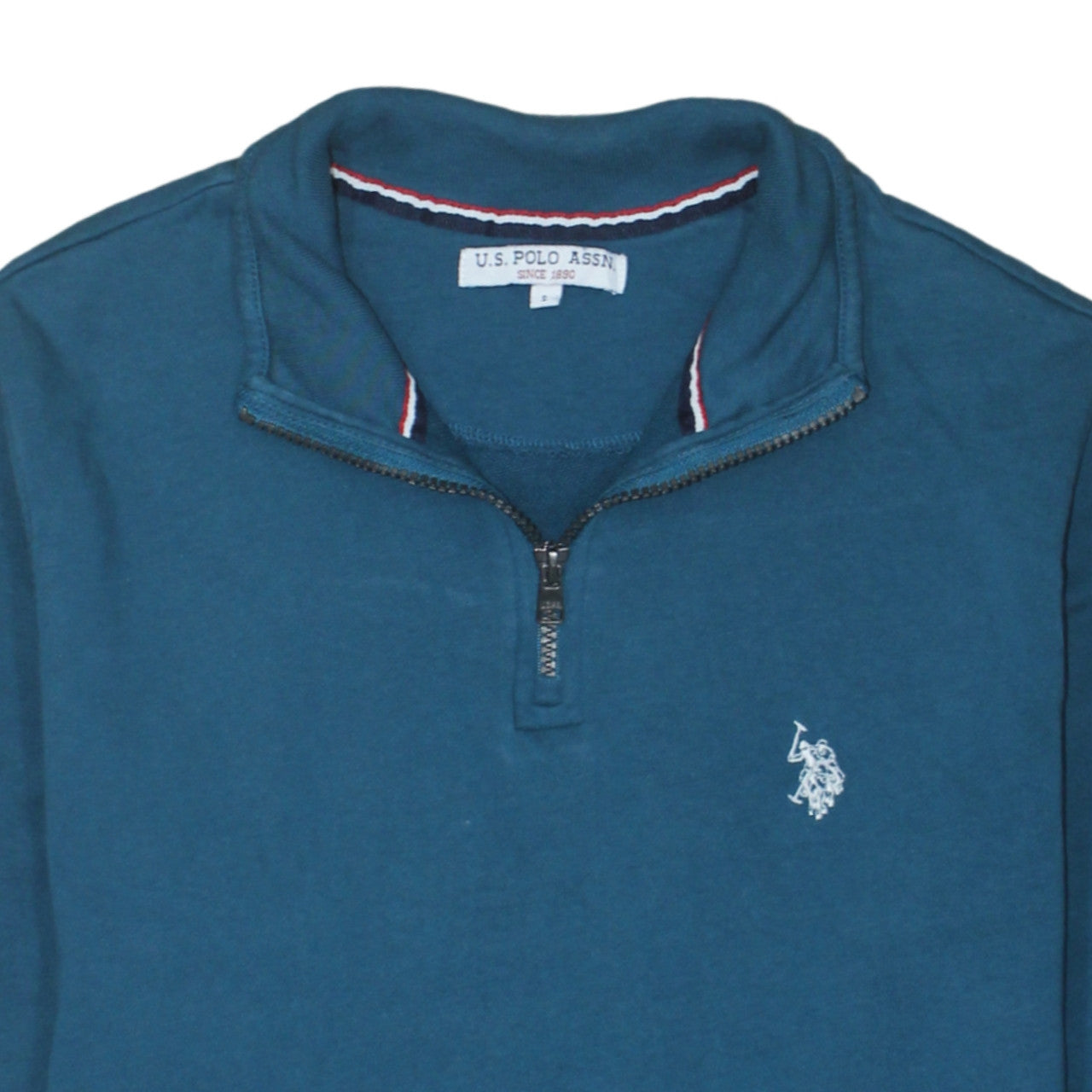 U.S. Polo Assn. Men's Blue 1/4 Zip Cotton Sweatshirt Size S