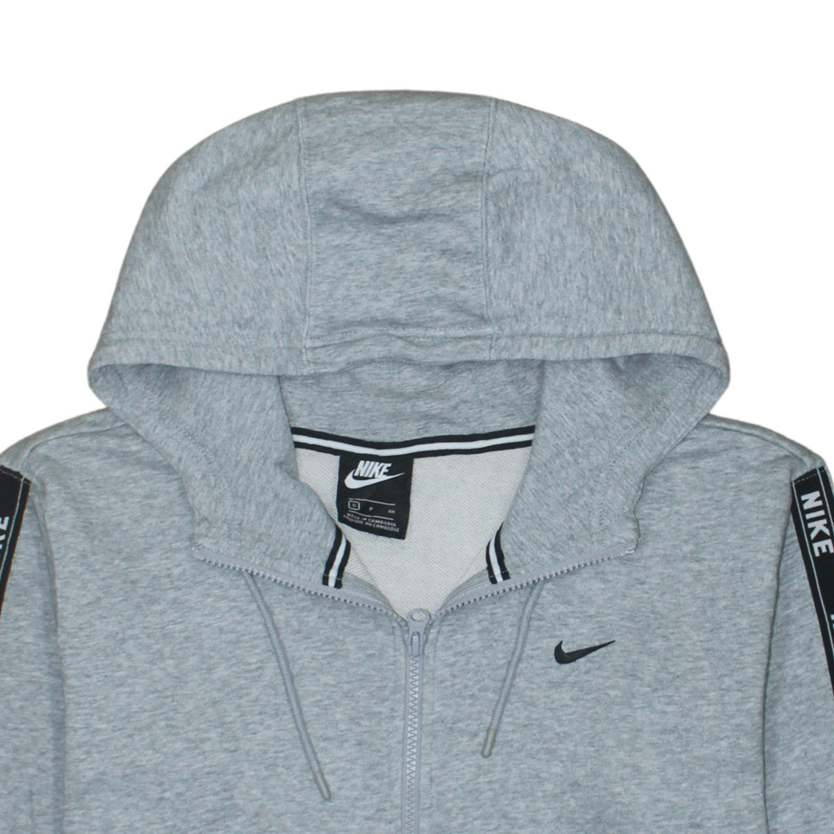 Nike Men's Grey Full Zip Hoodie Size S Sports Jersey Logo
