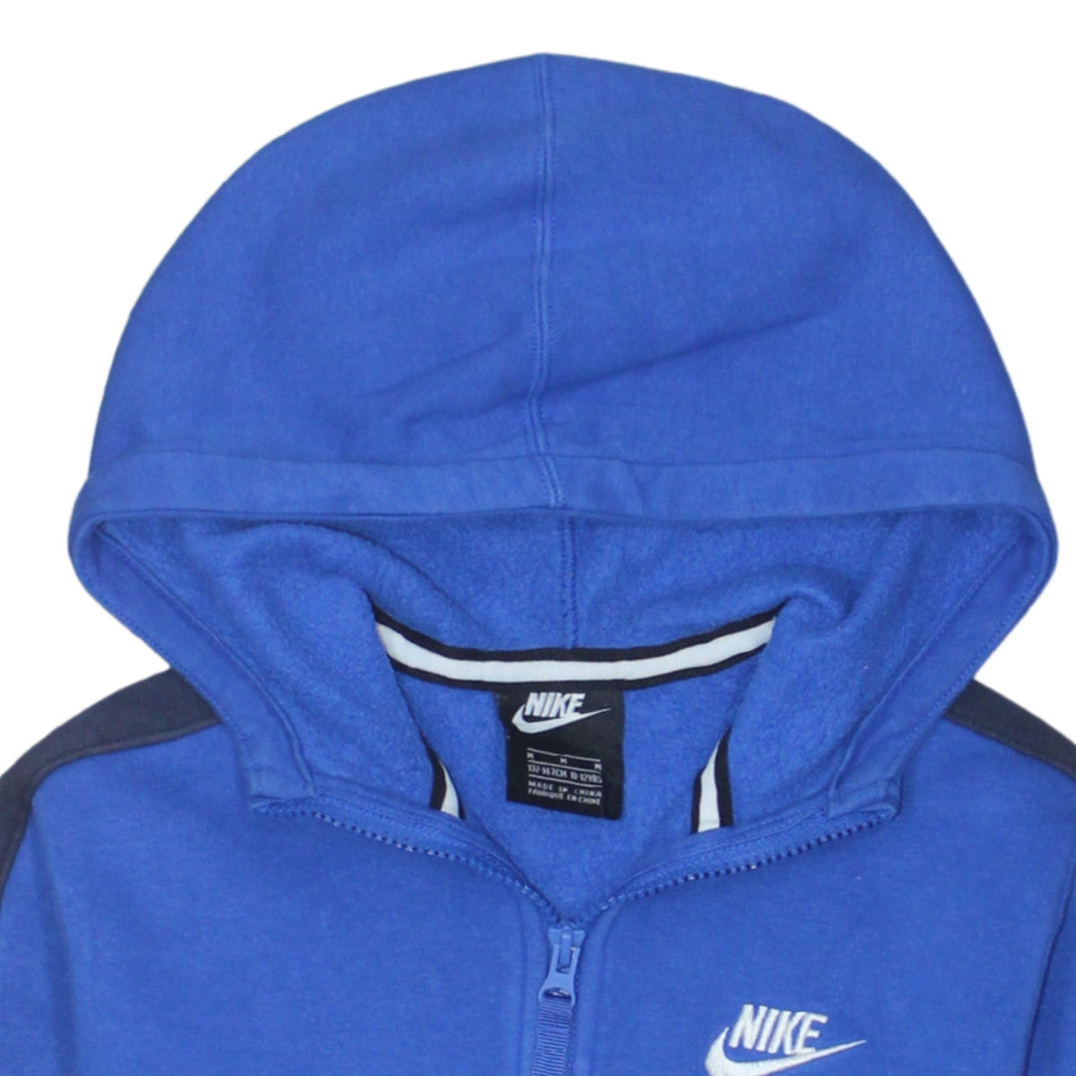 Nike Boys Blue Colourblock 1/4 Zip Hooded Sweatshirt 10-12 Years