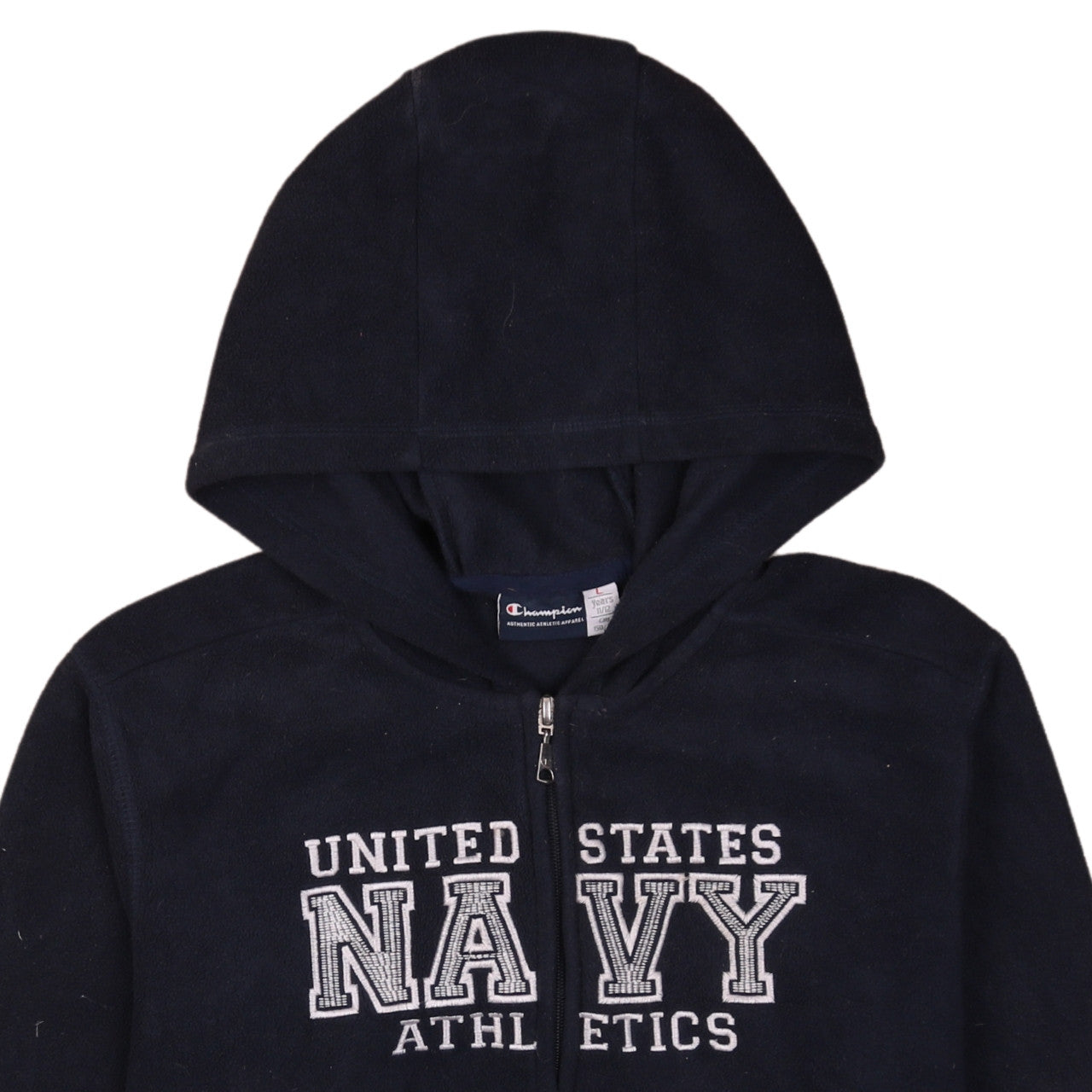 Champion Boys Navy Full Zip Hoodie 11-12 Years Fleece Athletic Sweatshirt