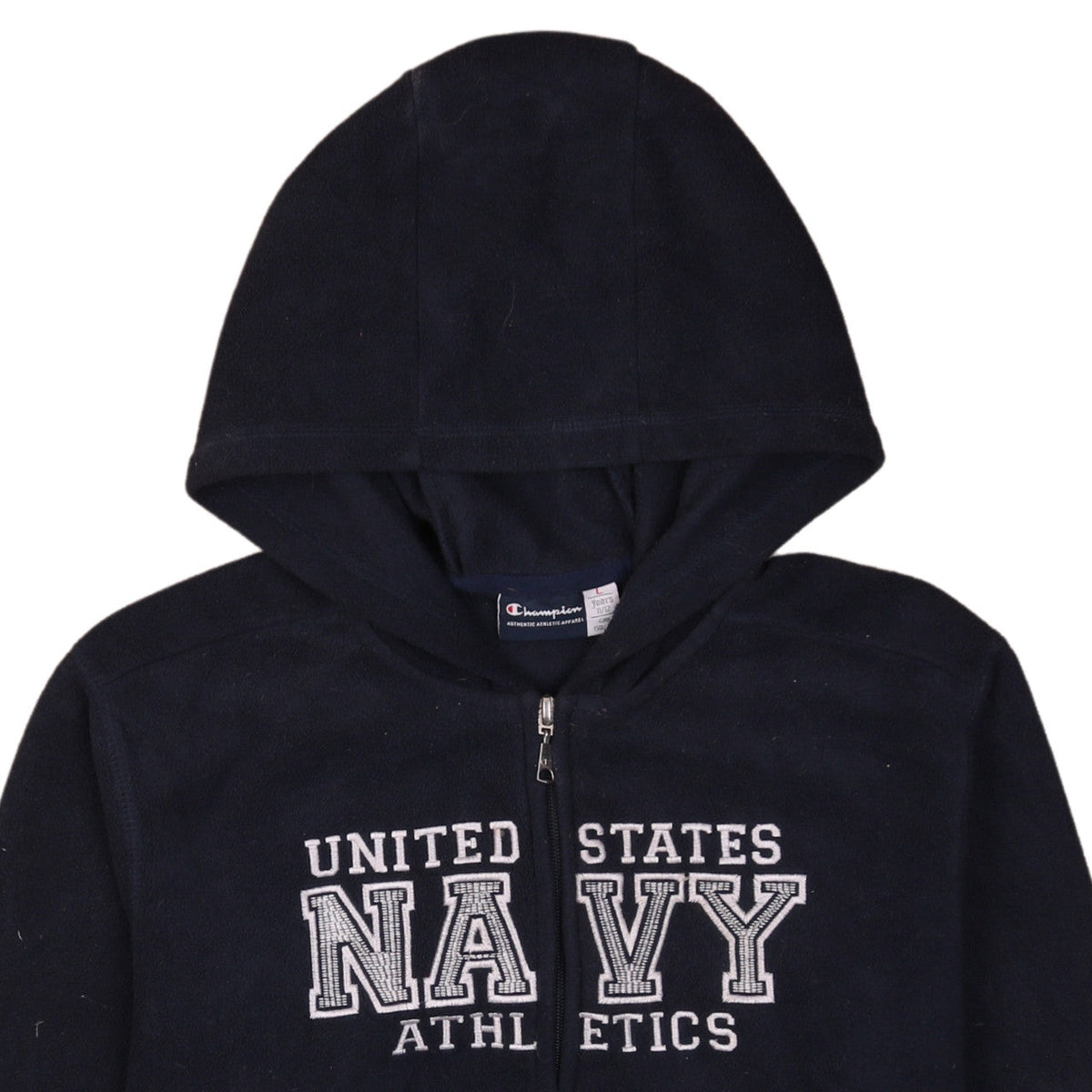 Champion Boys Navy Full Zip Hoodie 11-12 Years Fleece Athletic Sweatshirt