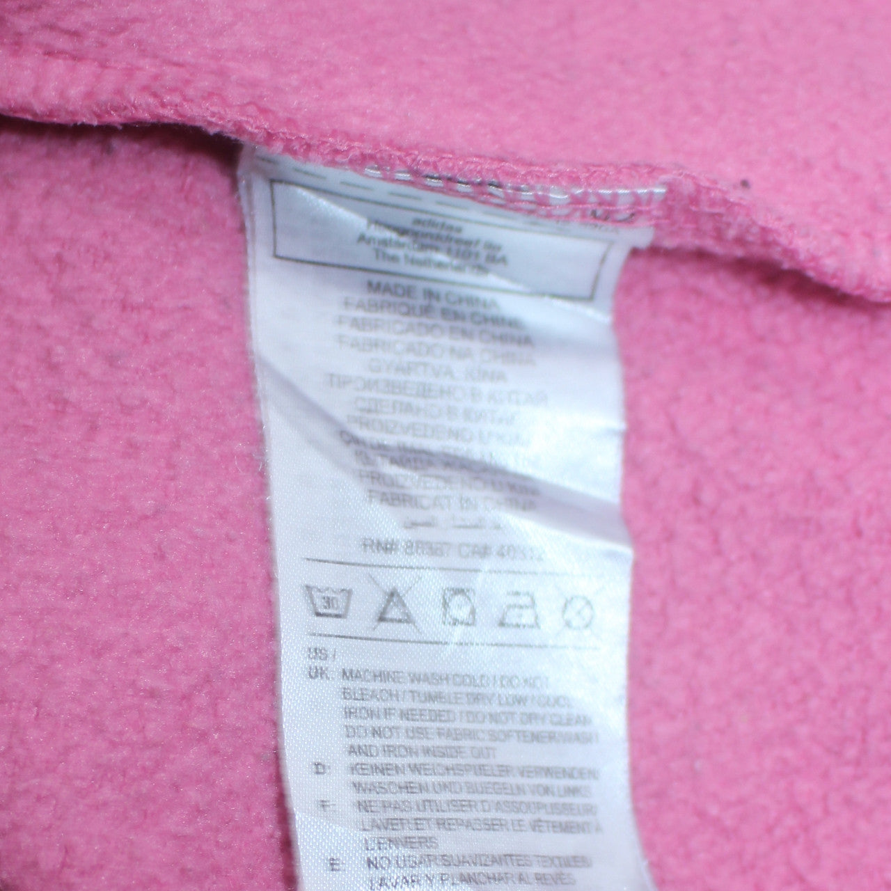 Adidas Womens Pink Pullover Hoodie Size 14 Cotton Fleece Sweatshirt