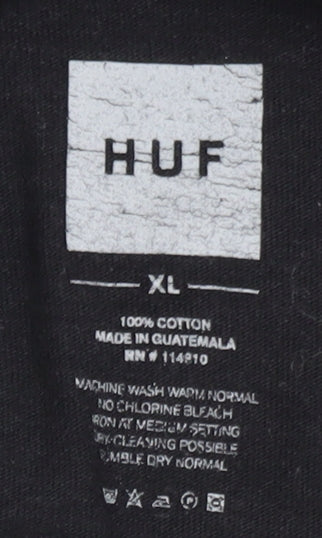 HUF Men's Black XL Long Sleeve Graphic T-Shirt