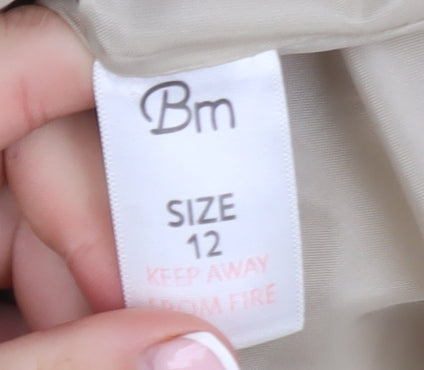 Bonmarché Women’s Beige Size 12 Lightweight Cotton Blend Zip Jacket