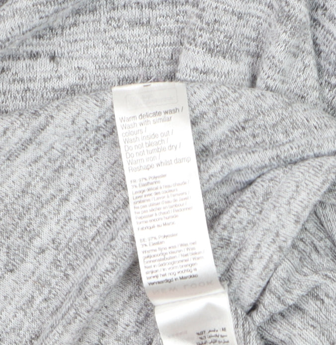 New Look Womens Grey Cold Shoulder Basic Jersey T-Shirt Size M