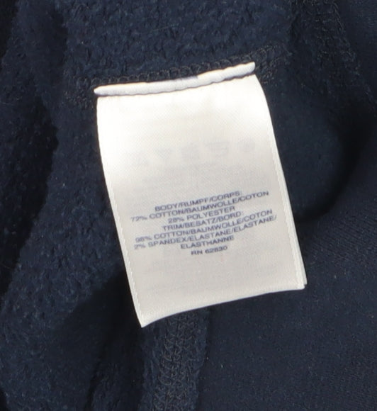 Lands' End Men's Blue 1/2 Zip Fleece Sweatshirt Medium