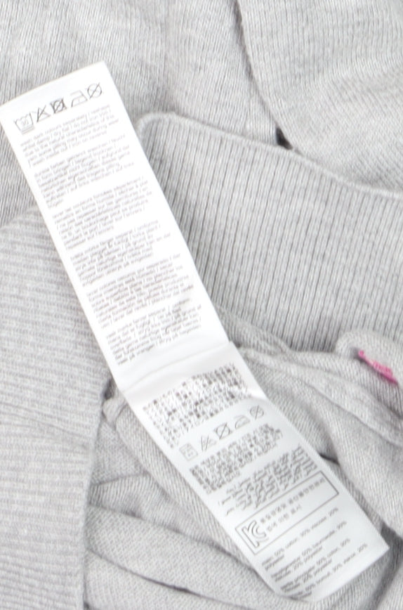 Joules Women’s Grey Jumper Dress Size 10 Roll Neck Long Sleeve