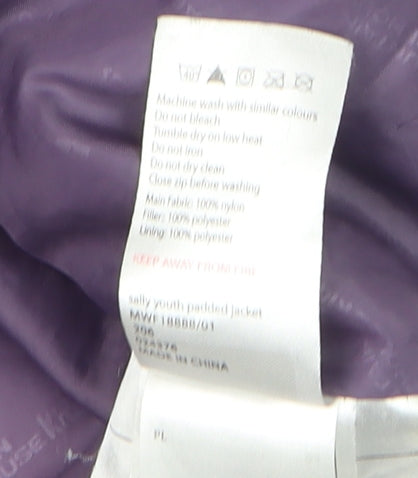 Mountain Warehouse Girls Purple Puffer Coat 9-10 Years Hooded Winter Jacket