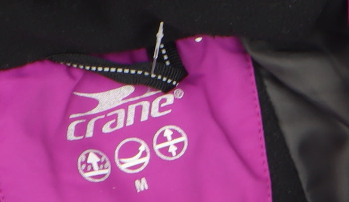 Crane Women's Purple Ski Jacket Size 12 Water Resistant Hooded Coat