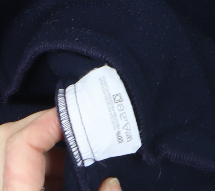 Anzi Besson Men's Blue Fleece Full Zip Jacket Size M
